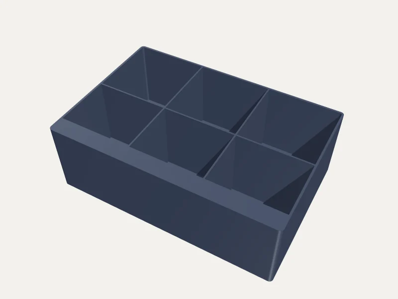 Bin & Sorting Tray — 3D render