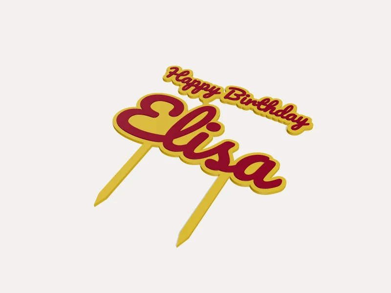 Cake Topper — 3D render