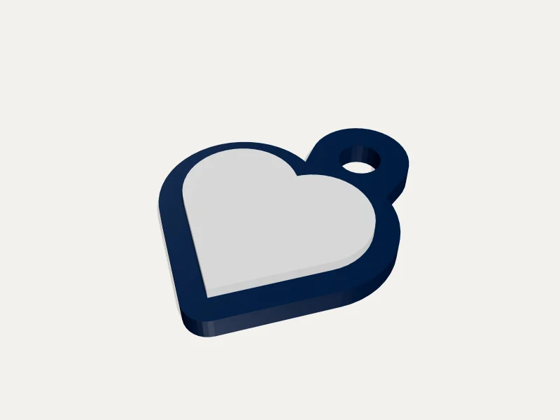 Logo Keychain — 3D render