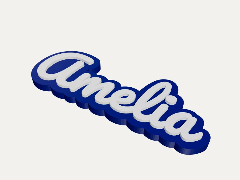 Name Magnet — 3D render