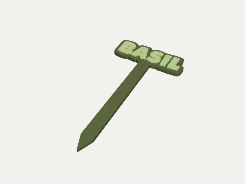 Plant Label — 3D render